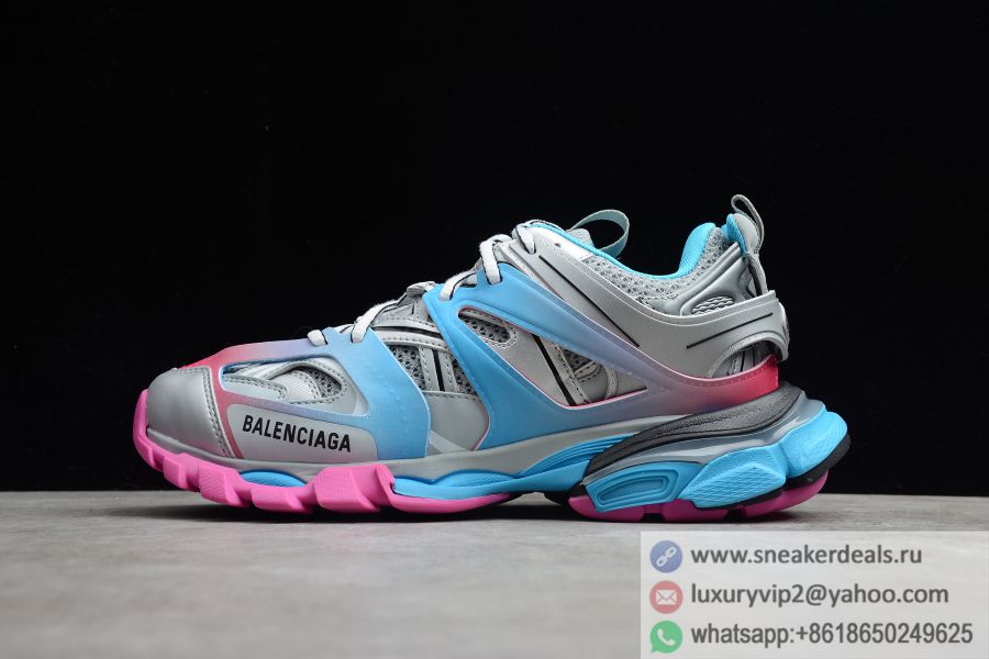 Balenciaga Track Sneaker Blue Pink Silver 542023W1GC14051 Unisex Shoes